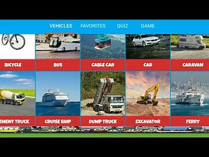 Let's Play • Vehicle Sounds • for children, Learn cars sound, construction, video, Games for kids