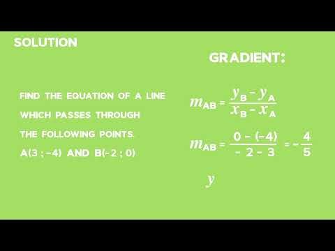 Analytical Geometry: Lesson: Equation of a Line