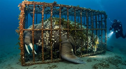 Navy Rescues Trapped Sea Walrus from Massive Iron Cage Under the Ocean 🌊#navy #rescues #trapped #sea #walrus #massive #iron #cage #ocean #animals #shorts #teddygenai #short #fbreelsfypシ゚viralfbreelsfypシ゚viral #fbreels2025ツ #fbreelsfypシ゚viralシ #reelschallengereelschallenge #fbpost2025シ #reelsviralシ #fypシ゚viralシ #shortsreels #fbyシvideo #fishing #fishvideo #reels #reelsfacebook #reelsviralシfb #reelsfypシ #shortviral #shortsvideos | Teddy Gen AI