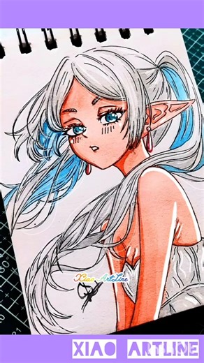 Drawing Frieren from Beyond Journey's End | Full Tutorial #frieren #drawing #animeart #fanart