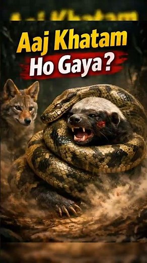 Python caught Honey Badger... What happened next will shock you! 😱🔥 #wildlife #facts