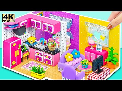 Make EASY Clay House with Bedroom, Living Room and Kitchen for a Family ❤️ DIY Miniature House
