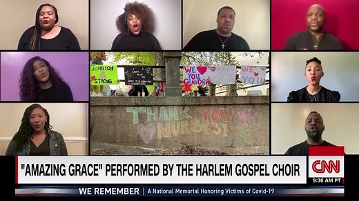 The Harlem Gospel Choir performs “Amazing Grace” in honor of the lives tragically lost to the coronavirus pandemic. | CNN Replay