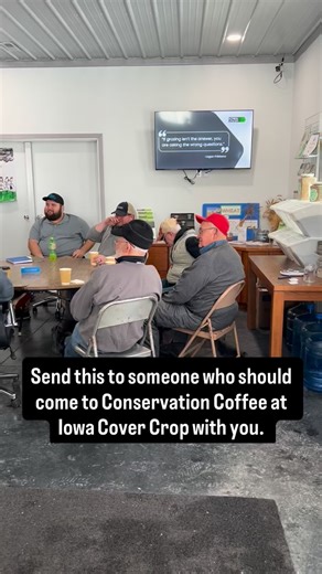 Conservation Coffees are back for 2026 ☕️ This is series of come and go events sponsored by Iowa Cover Crop and @iaagwater focused on striaightforward soil solutions for your land. No formal presentations. No pressure. Just good conversations, coffee, and donuts. Here’s what we’ve got brewing this year: 🌱 Forage Grasses & Alfalfa - February 24th 🌿 Growing Your Own Nitrogen with Hairy Vetch - March 5th 💧 Conservation Pays in the North Raccoon Watershed - March 10th 🦌 Food Plots and Hunting Ha