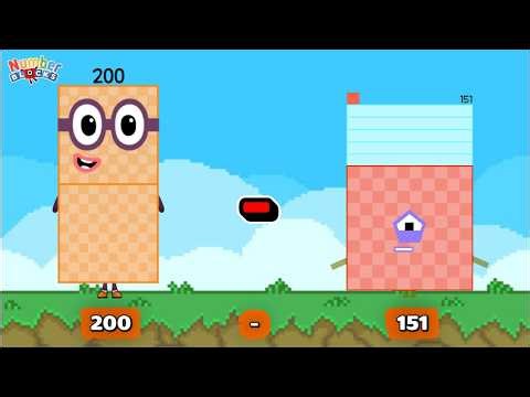 NUMBERBLOCKS SUBTRACTION OF BIG NUMBERS | FIND THE DIFFERENCE BETWEEN TWO NUMBERS | COLORART_ID