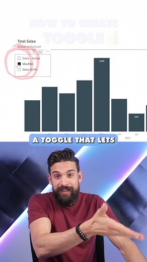 🔥✌️ Add a toggle to make your data labels dynamic! 🎉 👉 Follow me and make the most out of your Power BI reports #powerbi #design 💡