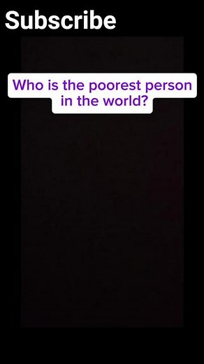 Who Is the Poorest Person in the World? 🤯 (Answer Will Shock You) #motivation #person #mindsetminute
