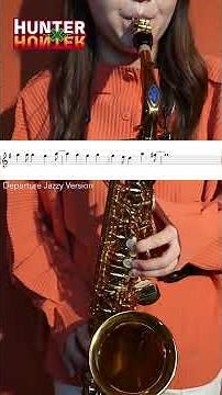 アルトサックスで Departure-Jazzy Version 吹いてみた【サックスカルテット】- Pash saxophone ensemble #HUNTER×HUNTER #ハンターハンター