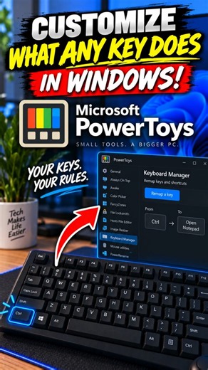 HOW TO CUSTOMIZE WHAT ANY KEY DOES IN WINDOWS WITH MICROSOFT POWERTOYS!