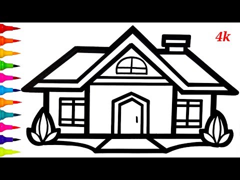 How to Draw a Beautiful Home | Easy House Drawing Tutorial | 4K