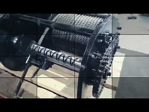 hydraulic winch with spooling device /rope guide device