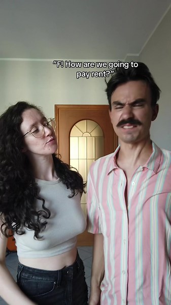 El humor de la pareja sobre el alquiler
