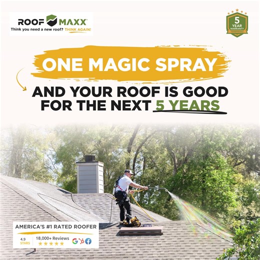 𝙃𝙖𝙫𝙚 𝙖𝙨𝙥𝙝𝙖𝙡𝙩 𝙨𝙝𝙞𝙣𝙜𝙡𝙚𝙨 and thinking it's time for a new roof? Think again - with Roof Maxx's 𝙖𝙬𝙖𝙧𝙙-𝙬𝙞𝙣𝙣𝙞𝙣𝙜 rejuvenation spray treatment, you can now 𝙧𝙚𝙣𝙚𝙬 𝙮𝙤𝙪𝙧 𝙧𝙤𝙤𝙛 in 𝙪𝙣𝙙𝙚𝙧 2 𝙝𝙤𝙪𝙧𝙨! ✅ As seen in 𝙁𝙤𝙧𝙗𝙚𝙨 ✅ ★★★★★ 16,000 Reviews ✅ Up to 80% cheaper than a replacement ✅ 100% all-natural plant-based product ✅ Increase roof life up to 15 years Let's see if your roof qualifies for Roof Maxx. | Roof Maxx