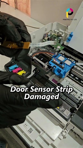 HP Smart Tank 580 പ്രിന്ററിൽ “E4 error” കാണിക്കുന്നുണ്ടോ? 😟ഇത് സാധാരണയായി ഡോർ സെൻസറിന്റെ പ്രശ്നമാണ്.
