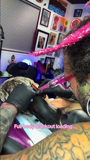 Full body blackout session # 7 💖 #tattoo #tattooartist #tattooideas #blackouttattoo #tattoolover