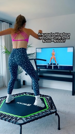 The best Amazon find  If you’re looking for a great entry level rebounder this BCAN one is my favourite. I love that it’s bungee, that it comes with a T-bar and the sleep design  Just a heads up you do have to put it together  Click the link in my bio to try fun mini trampoline workouts  #minitrampoline #rebounder #amazonfinds #amazonfinds2023 #funworkout #homeworkout #workoutfromhome #lowimpactmovement #fitnessequipment | Jump&Jacked | Facebook