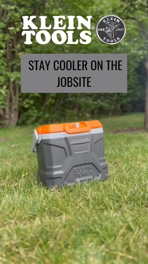 From the job site to the cabin, beat the summer heat with a trusty Klein cooler. Pack your favorite snacks and drinks knowing they’ll withstand the high temps. Get yours today! https://bit.ly/4eIUInd | Klein Tools