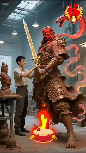 🔥🔥🔥【热销推荐｜16寸台款🔴《洪公圣君》庄严现身】🐍🗡️ 雕工精湛，气场非凡！这尊*16寸台款《洪公圣君》🔥*神像，采用*精工活眼、正金密线彩绘*工艺，选用*天然樟香木*全手工雕刻，整尊造型威严神武、神态庄重凝练，是目前最受信众喜爱的经典款式之一。 🔥洪公圣君为法主三圣之一，主镇煞驱邪、护法安宅，神威赫赫，护佑信众安康顺遂！ ✨🔥*亮点特色：* - 台款经典造型，结构大气 - 活眼精工工艺，神韵灵动 - 正金密线彩绘，色泽尊贵庄重 - 樟香木手工雕刻，质感温润，带天然香气 🎵🔥*原创神曲《九重天》同步上线！* 为更好展现这尊洪公圣君的神威风采，我们特别创作了*原创配乐《九重天》*，节奏雄浑、旋律大气磅礴，完美契合洪公圣君的镇煞气势与护坛威容。 *1分26秒短视频全景展示*雕像细节与氛围，搭配这首恢宏动听的配乐，全面唤起对神圣力量的敬畏与崇敬。 🎬感谢一路以来支持我们的粉丝朋友，持续*点赞、分享、关注*，是我们不断创作、推广正信文化的最大动力！ 📲 01131218861 📦现货充足｜支持定制｜欢迎咨询洽购 | 福泰佛具木雕神像行