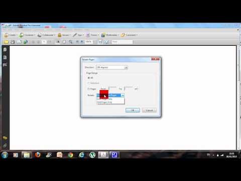 How to rotate a page in PDF adobe