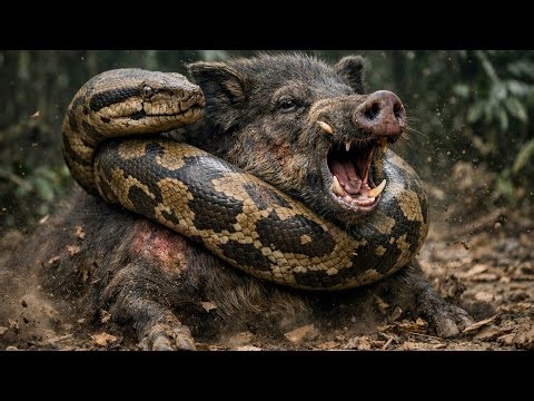Wild Boar Mother Saved from Giant Python – A Heart-Stopping Wildlife Rescue