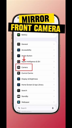 #iPhone #Mirror Front Camera setting #viral