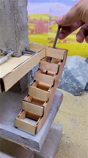 How Is This Mini House Standing on One Column 🤯🏠 Part 3 #satisfying #miniature #diy