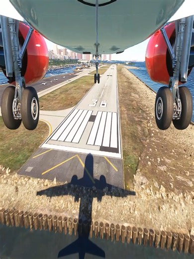 Dramatic Plane Emergency Landing Simulation