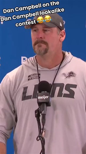 The moment Dan Campbell found out there's a "Dan Campbell lookalike contest." 😂 | WDIV Local 4 / ClickOnDetroit