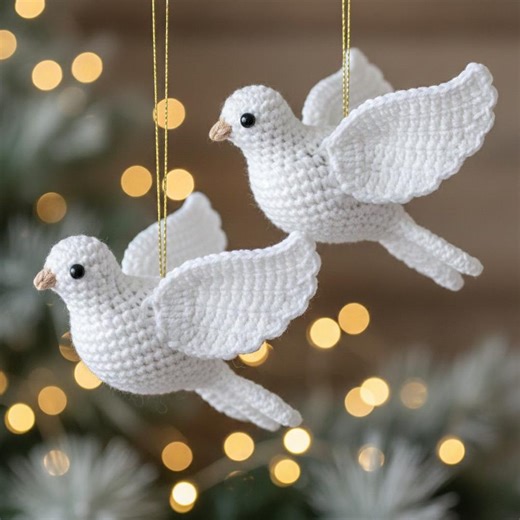 Crochet Turtle Dove Pattern – Easy Holiday Dove Ornament, Amigurumi Bird PDF - Etsy Australia