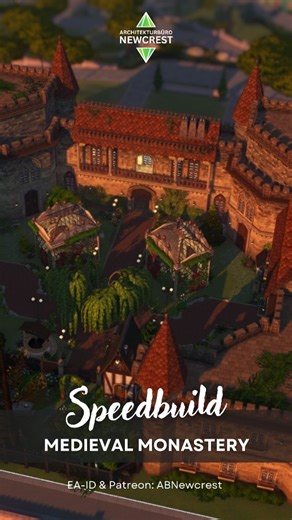 ABNewcrest | Sims 4 Builds on Instagram: "Sims 4 medieval castle or monastery build video. Did I get inspired by the upcoming "Royalty & Legacy" EP? Maybe... 👀 #sims #thesims4 #sims4build #royaltylegacy"
