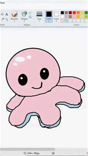 cute Jelifish #ms paint #drawing