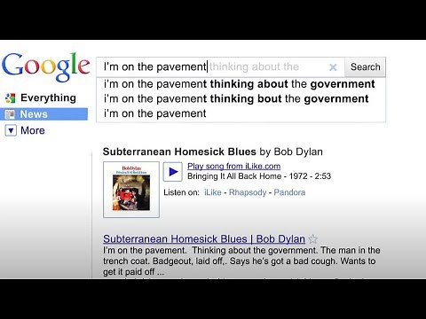 Google Instant with Bob Dylan