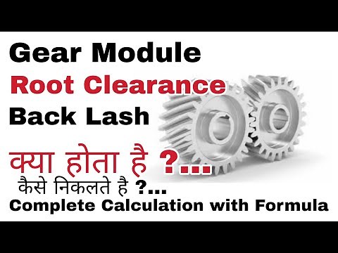 Gear Module, Root Clearance, Back lash | Back lash and Root Clearance | Root Clearance and Backlash