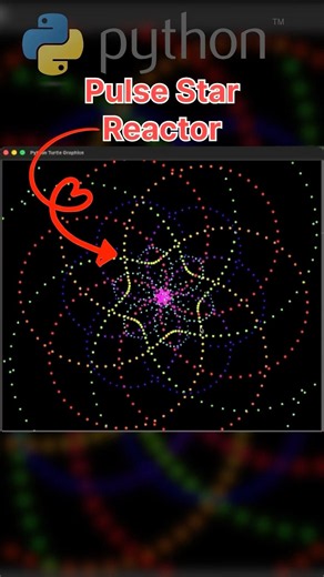 Python Pulse Star Reactor ✨ | Turtle Graphics Animation