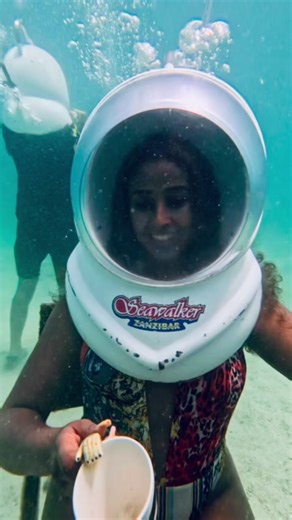Pure freedom under the sea 🌊✨ Laughing, moving, running, and playing with the fish — just good energy and unforgettable Sea Walk vibes 💙🐠 📞 Book Now: 255778619627 #ZanzibarSeaWalk #UnderwaterFun #OceanVibes #ZanzibarExperience #UnderwaterFreedom #ThingsToDoInZanzibar #ZanzibarActivities #SeaWalkZanzibar #ZanzibarVibes
