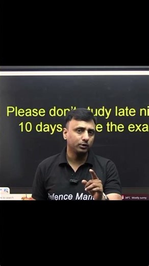 Don't study late night