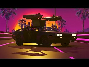 BeamNG.drive | デロリアン DeLorean DMC-12 Tribute 2 on vaporway vaporwave synthwave
