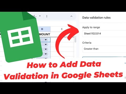 How to Add Data Validation in Google Sheets (Control Input)