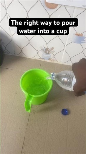 💧 How to Pour Water from a Bottle into a Cup (Without Spilling!)