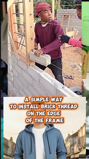 a simple way to install brick thread on the edge of the frame