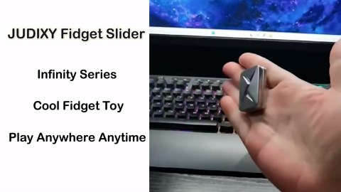 JUDIXY Lightning Infinite Fidget Slider Metal Magnetic Haptic Fidget Toys for Adults Anxiety/ADHD/Stress Relief