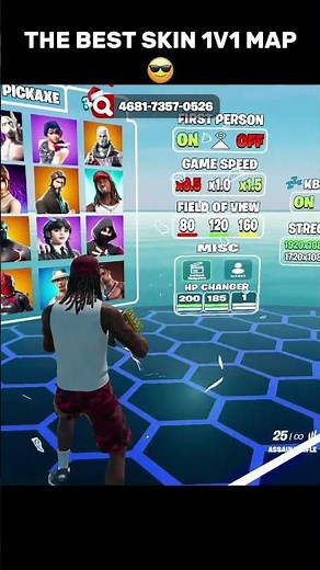 Best 1v1 map with NEW skins #fortnite #1v1 #skin