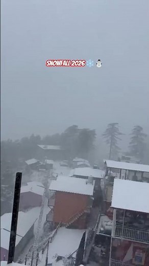 Dhanaulti First Snowfall 2026 ❄️ Heaven Turned White!
