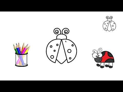 Как да нарисуваме малка сладка калинка лесно | Рисунки за деца