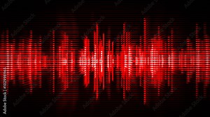 Red high-tech waveform seamless loop