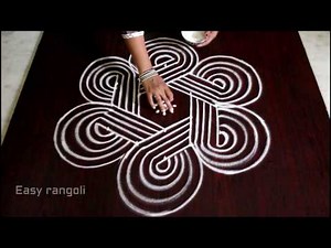 kolam designs with 5x3 interlaced dots || sankranti muggulu designs for dhanurmasam || easy rangoli