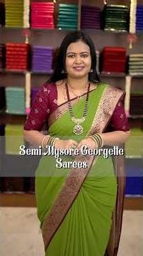 Semi Mysore Georgette sarees | DSR Sarees | Booking : 637444125 | www.dsrsarees.com