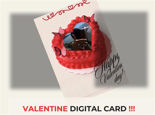 Valentine Digital Card Personalized Love Card Romantic Valentine’s Day Template - Etsy