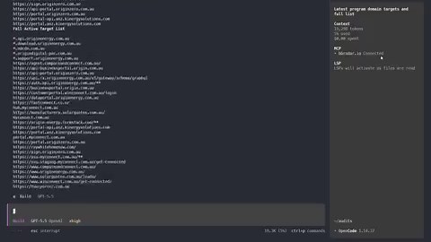 Most bug bounty hunters nowadays live in their AI agent harness. What if you had an MCP server feeding you new programs, targets, scopes and rewards, real-time and without ever having to leave your terminal ? Fully available to your AI agents and into your workflow.Coming soon too https://t.co/IzMYJTVaH1 with a Pro sub API key.Short demo with GPT-5.5 in Opencode 👇
