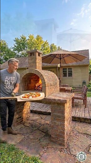 Easy DIY Outdoor Brick Pizza Oven Build Using a Barrel | Backyard Project #pizzaoven